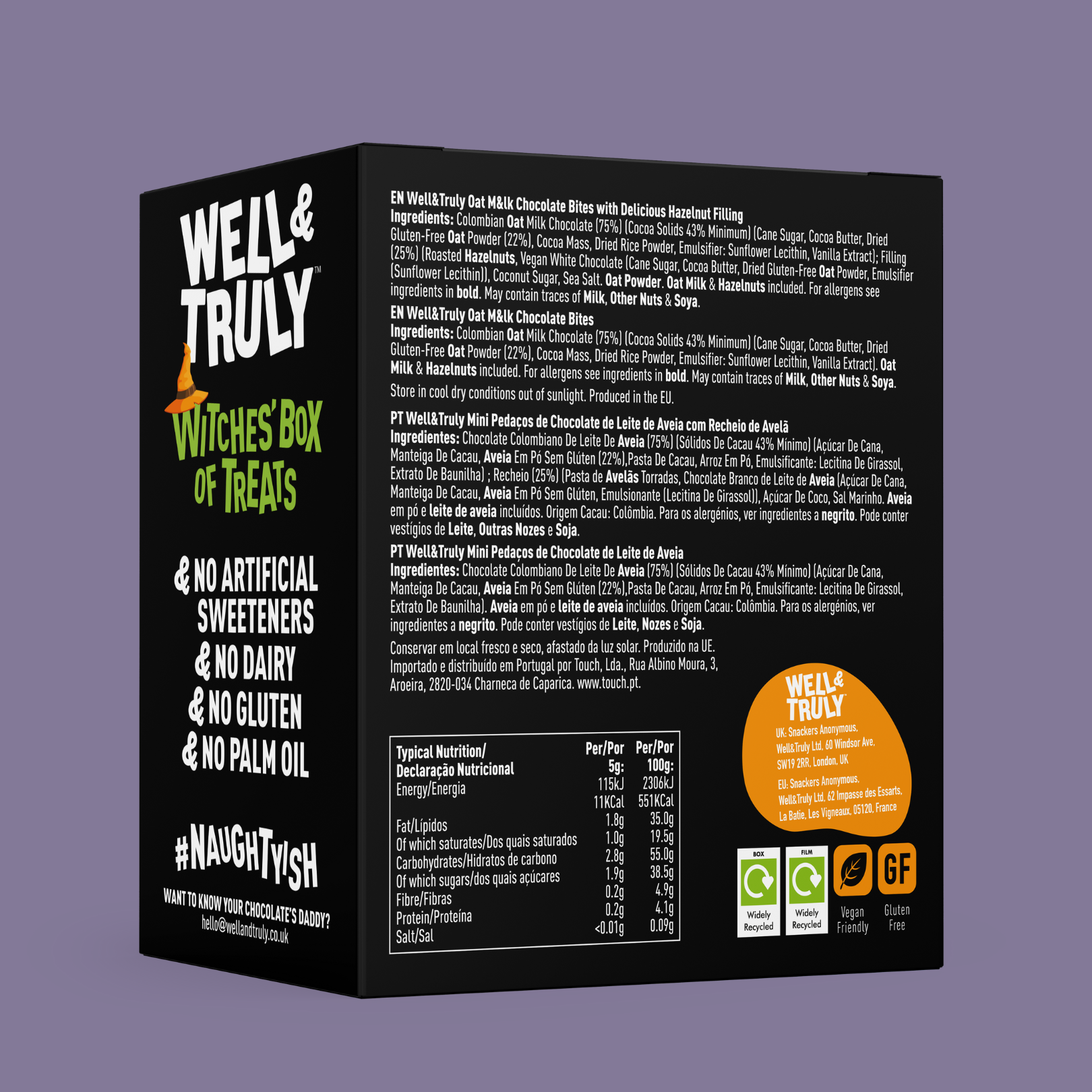 Well&Truly Witches' Box of Treats | Vegan Oat Milk Chocolate