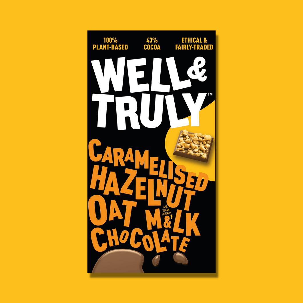 caramelised hazelnut oat milk chocolate